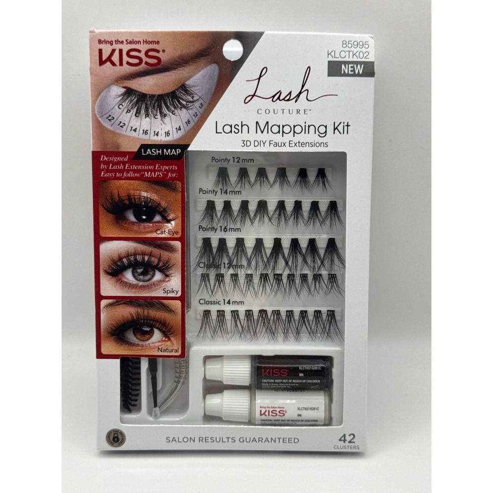 KISS Lash Couture Lash Mapping Kit 3D DIY Faux‎ Extensions 42 Clusters NEW
